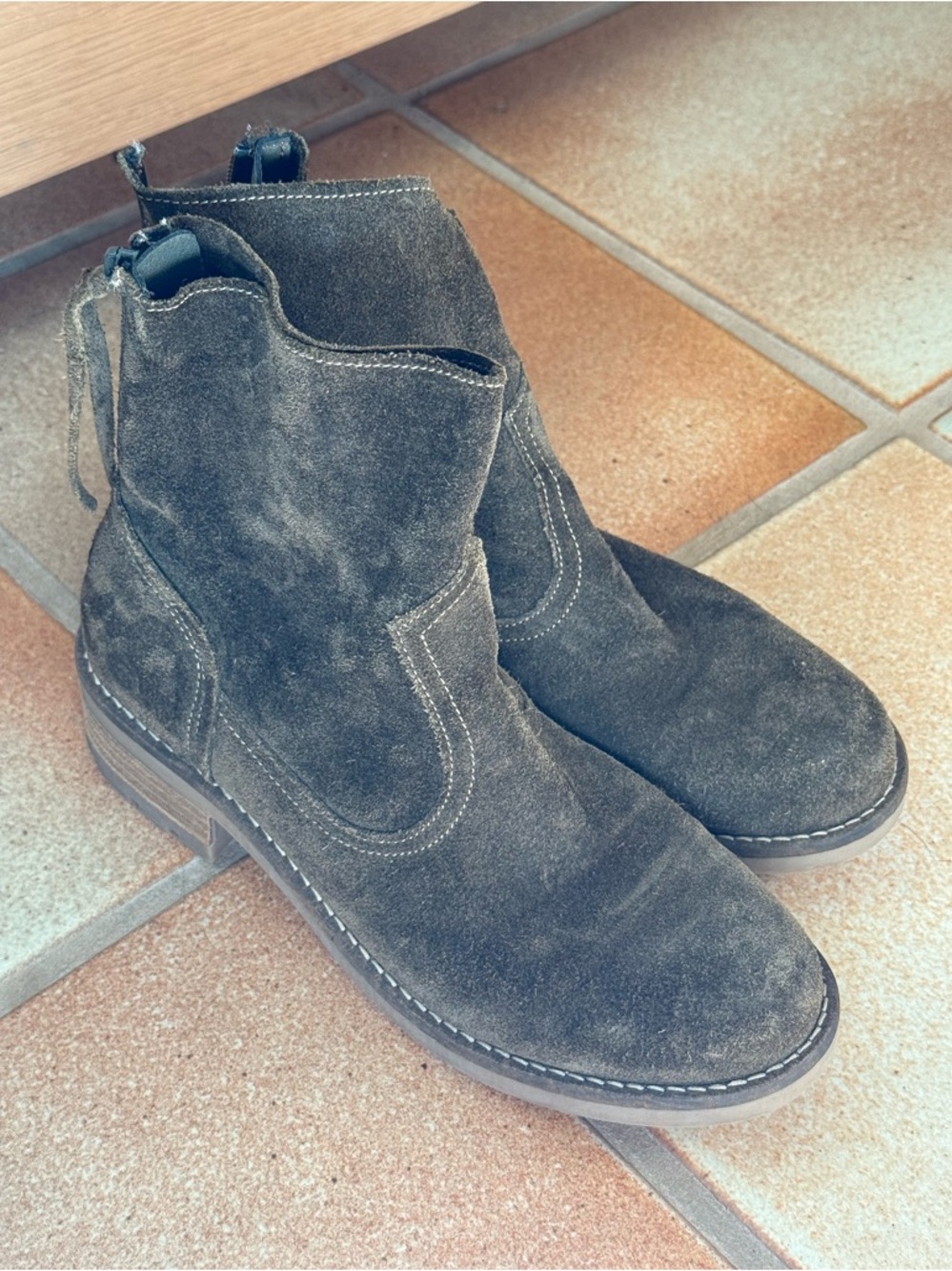 green brown genuine leather suede ankle boots – MILA style from antonio de faria